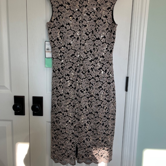 Jessica Howard Glitter Lace Sheath Dress, 12P, (NWT) - Picture 7 of 7